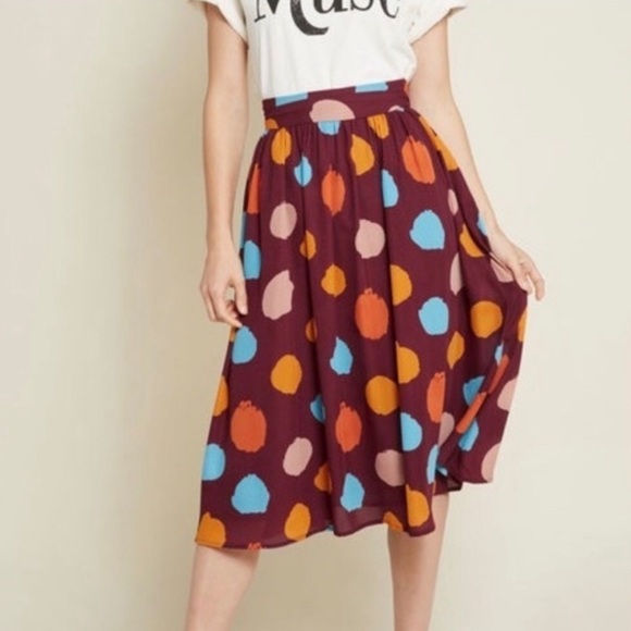 Modcloth Dresses & Skirts - 🆕❤️Modcloth- Momentus Moxie Burgundy A Line Skirt